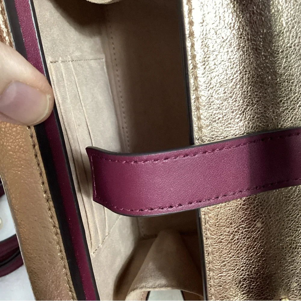 Kate Spade Wrapping Party Rose Gold Gift Box Bow Leather Novelty Bag
